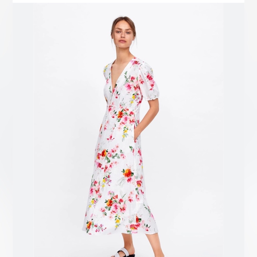 Zara The Long Romance Dress. Size L. NWT.